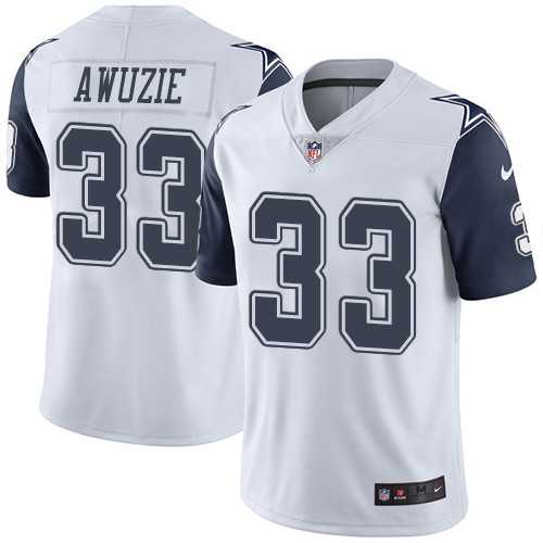 Youth Nike Dallas Cowboys #33 Chidobe Awuzie White Stitched NFL Limited Rush Jersey