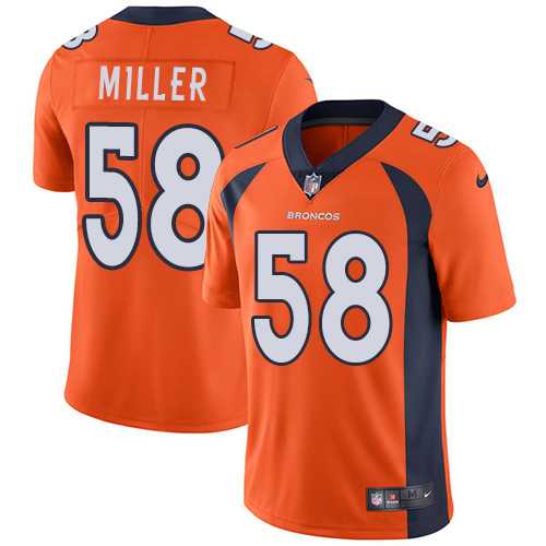 Youth Nike Denver Broncos #58 Von Miller Orange Team Color Stitched NFL Vapor Untouchable Limited Jersey