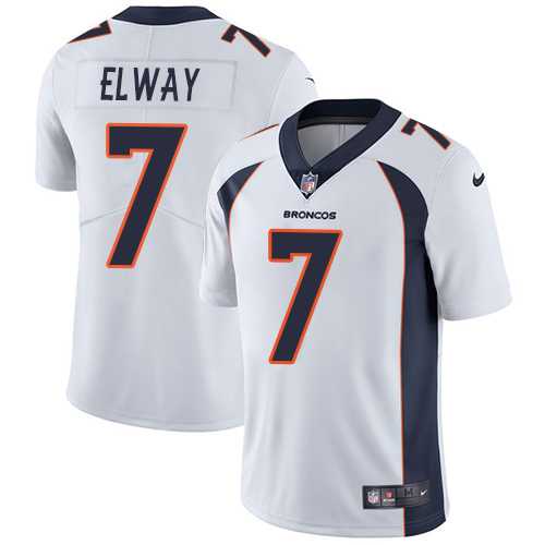 Youth Nike Denver Broncos #7 John Elway White Stitched NFL Vapor Untouchable Limited Jersey