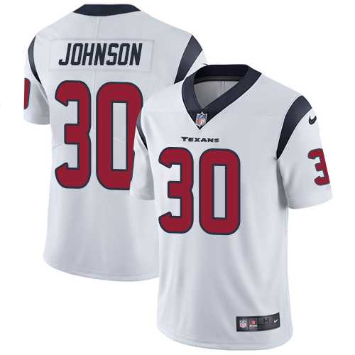 Youth Nike Houston Texans #30 Kevin Johnson White Stitched NFL Vapor Untouchable Limited Jersey
