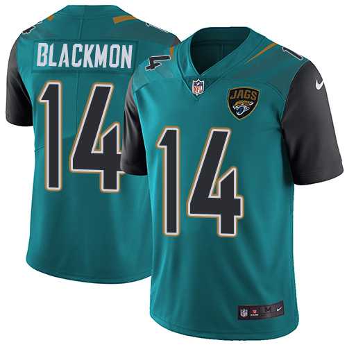 Youth Nike Jacksonville Jaguars #14 Justin Blackmon Teal Green Team Color Stitched NFL Vapor Untouchable Limited Jersey