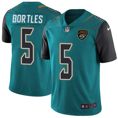 Youth Nike Jacksonville Jaguars #5 Blake Bortles Teal Green Team Color Stitched NFL Vapor Untouchable Limited Jersey