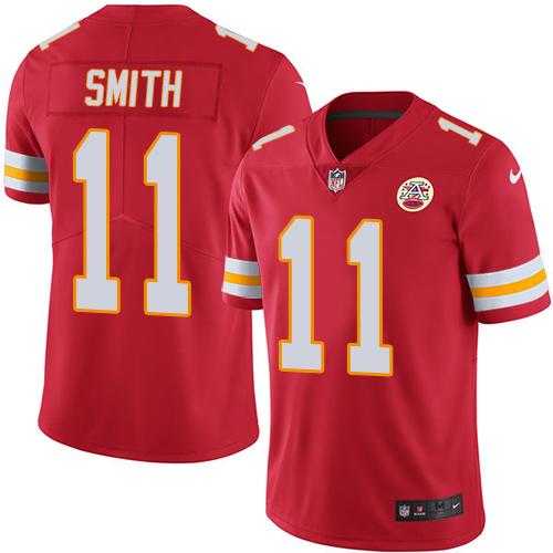 Youth Nike Kansas City Chiefs #11 Alex Smith Red Team Color Stitched NFL Vapor Untouchable Limited Jersey