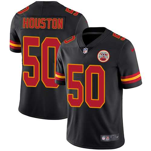 Youth Nike Kansas City Chiefs #50 Justin Houston Black Stitched NFL Limited Rush Jersey