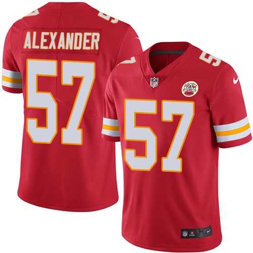 Youth Nike Kansas City Chiefs #57 D.J. Alexander Red Team Color Stitched NFL Vapor Untouchable Limited Jersey