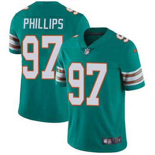 Youth Nike Miami Dolphins #97 Jordan Phillips Aqua Green Alternate Stitched NFL Vapor Untouchable Limited Jersey