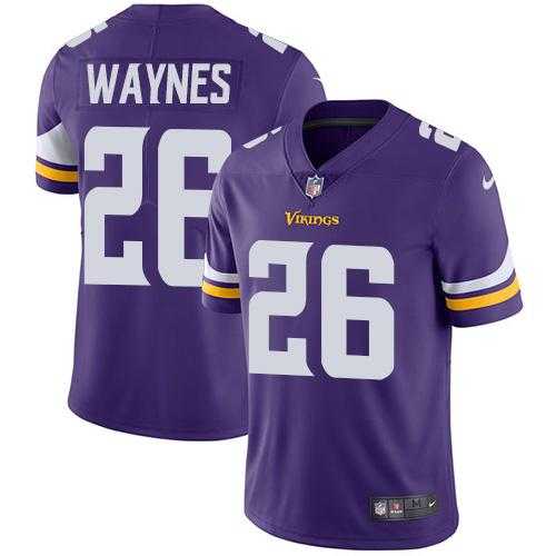 Youth Nike Minnesota Vikings #26 Trae Waynes Purple Team Color Stitched NFL Vapor Untouchable Limited Jersey