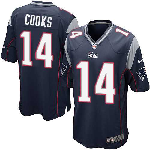 Youth Nike New England Patriots #14 Brandin Cooks Navy Blue Team Color Stitched NFL New Elite Jersey