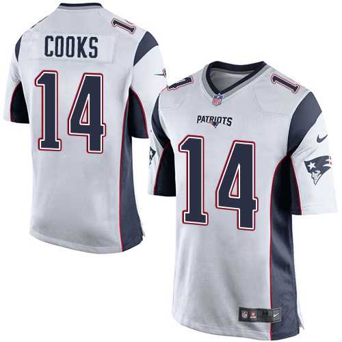 Youth Nike New England Patriots #14 Brandin Cooks White Stitched NFL New Elite Jersey