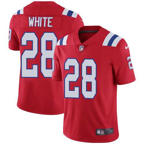 Youth Nike New England Patriots #28 James White Red Alternate Stitched NFL Vapor Untouchable Limited Jersey