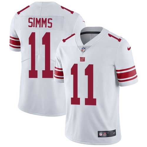 Youth Nike New York Giants #11 Phil Simms White Stitched NFL Vapor Untouchable Limited Jersey