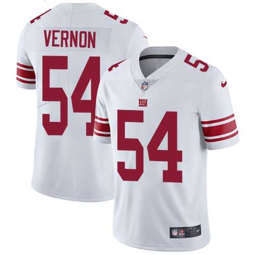 Youth Nike New York Giants #54 Olivier Vernon White Stitched NFL Vapor Untouchable Limited Jersey