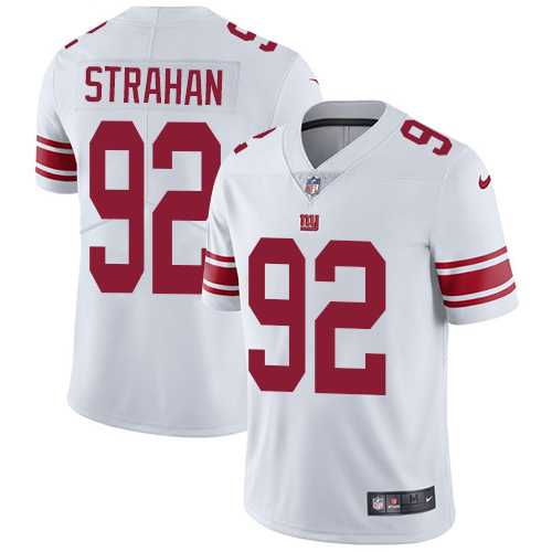 Youth Nike New York Giants #92 Michael Strahan White Stitched NFL Vapor Untouchable Limited Jersey