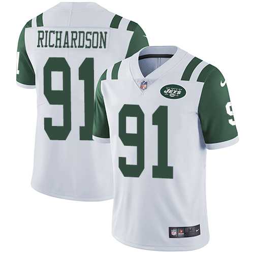 Youth Nike New York Jets #91 Sheldon Richardson White Stitched NFL Vapor Untouchable Limited Jersey