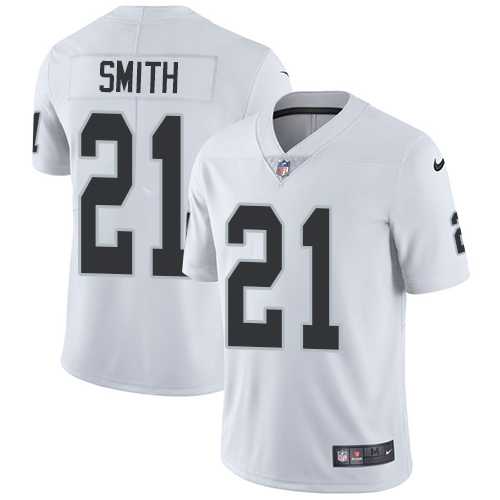 Youth Nike Oakland Raiders #21 Sean Smith White Stitched NFL Vapor Untouchable Limited Jersey