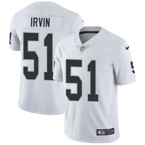 Youth Nike Oakland Raiders #51 Bruce Irvin White Stitched NFL Vapor Untouchable Limited Jersey