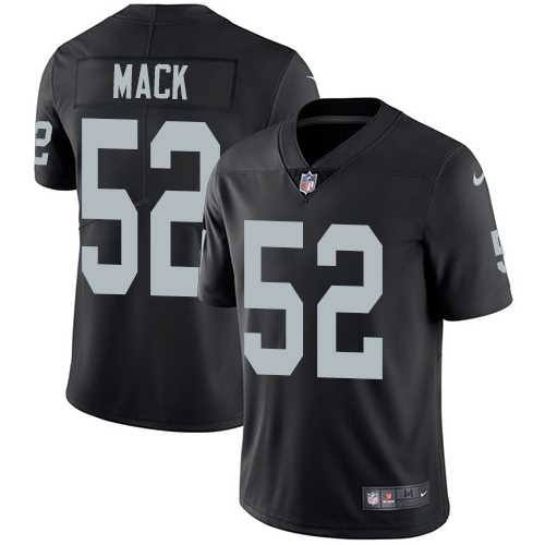 Youth Nike Oakland Raiders #52 Khalil Mack Black Team Color Stitched NFL Vapor Untouchable Limited Jersey