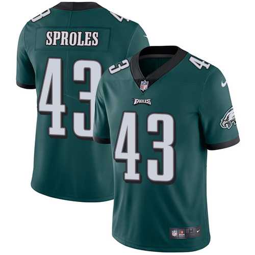Youth Nike Philadelphia Eagles #43 Darren Sproles Midnight Green Team Color Youth Stitched NFL Vapor Untouchable Limited Jersey