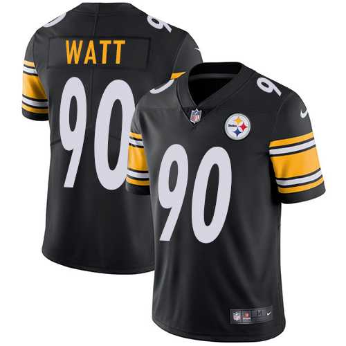 Youth Nike Pittsburgh Steelers #90 T. J. Watt Black Team Color Stitched NFL Vapor Untouchable Limited Jersey