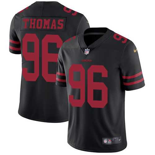 Youth Nike San Francisco 49ers #96 Solomon Thomas Black Alternate Stitched NFL Vapor Untouchable Limited Jersey