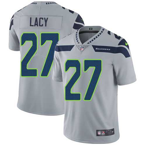 Youth Nike Seattle Seahawks #27 Eddie Lacy Grey Alternate Stitched NFL Vapor Untouchable Limited Jersey
