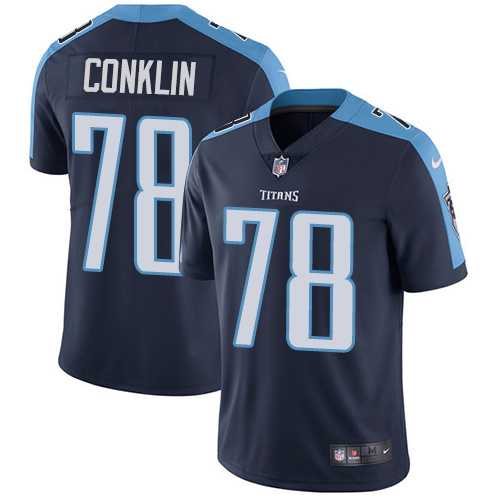 Youth Nike Tennessee Titans #78 Jack Conklin Navy Blue Alternate Stitched NFL Vapor Untouchable Limited Jersey