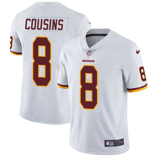 Youth Nike Washington Redskins #8 Kirk Cousins White Stitched NFL Vapor Untouchable Limited Jersey