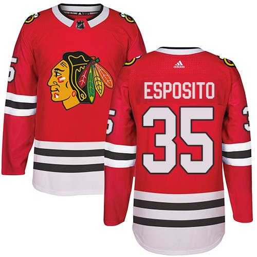 Adidas Men's Chicago Blackhawks #35 Tony Esposito Red Home Authentic Stitched NHL Jersey