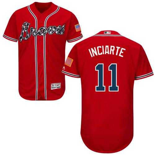 Atlanta Braves #11 Ender Inciarte Red Flexbase Authentic Collection Stitched MLB Jersey