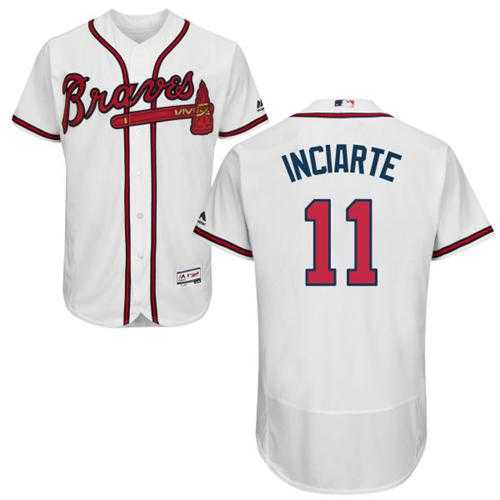 Atlanta Braves #11 Ender Inciarte White Flexbase Authentic Collection Stitched MLB Jersey