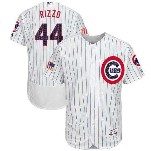 Chicago Cubs #44 Anthony Rizzo White Fashion Stars & Stripes Flexbase Authentic Stitched MLB Jersey