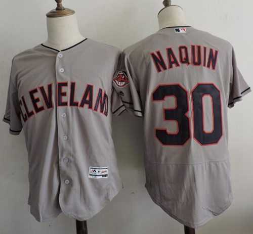 Cleveland Indians #30 Tyler Naquin Grey Flexbase Authentic Collection Stitched MLB Jersey