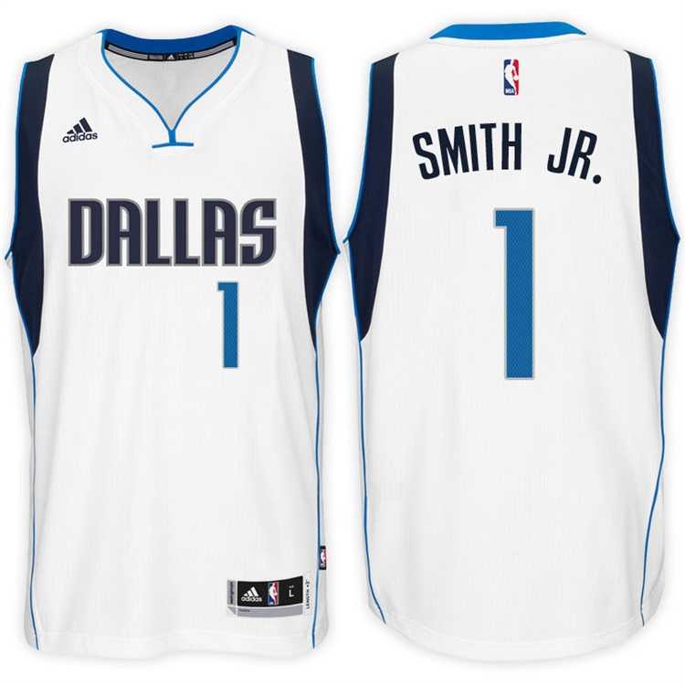 Dallas Mavericks #1 Dennis Smith Jr. Home White New Swingman Stitched NBA Jersey