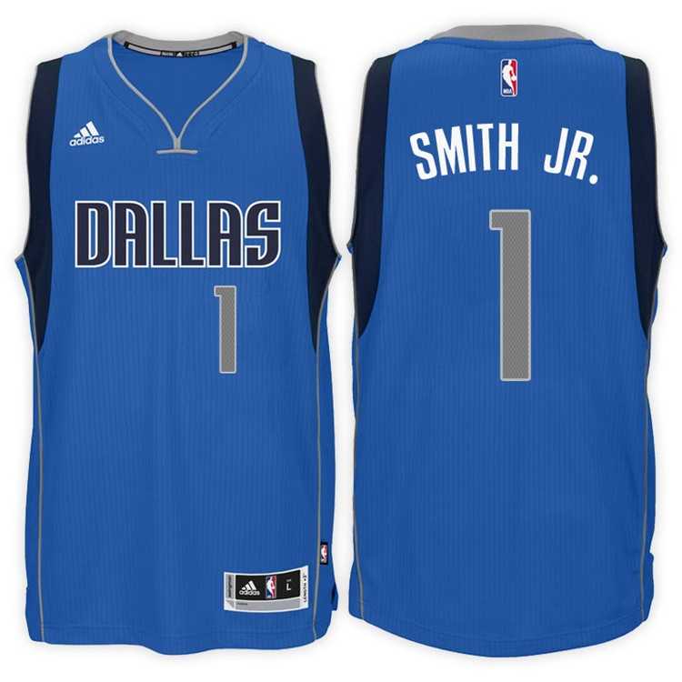 Dallas Mavericks #1 Dennis Smith Jr. Road Blue New Swingman Stitched NBA Jersey