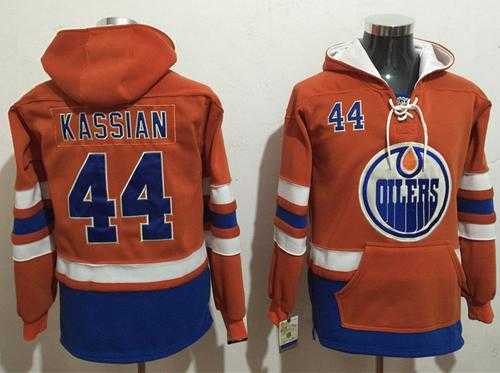 Edmonton Oilers #44 Zack Kassian Orange Name & Number Pullover NHL Hoodie