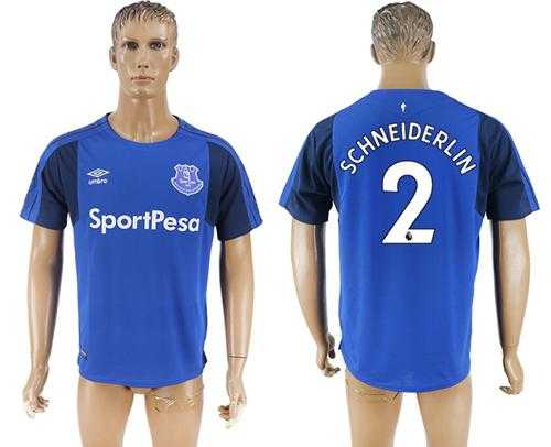 Everton #2 Schneiderlin Home Soccer Club Jersey