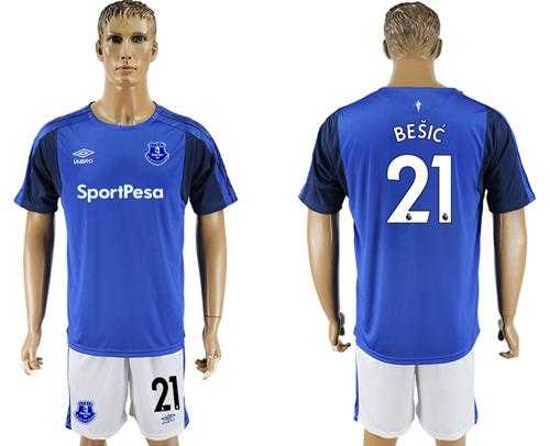 Everton #21 Besic Home Soccer Club Jersey
