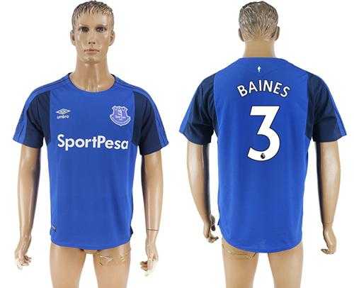 Everton #3 Baines Home Soccer Club Jersey