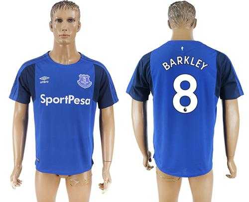 Everton #8 Barkley Home Soccer Club Jersey