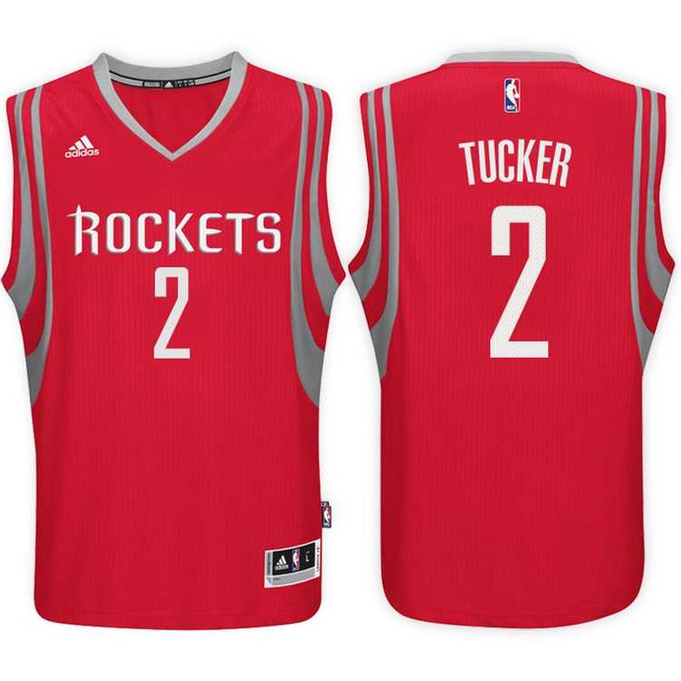 Houston Rockets #2 P.J. Tucker Road Red New Swingman Stitched NBA Jersey