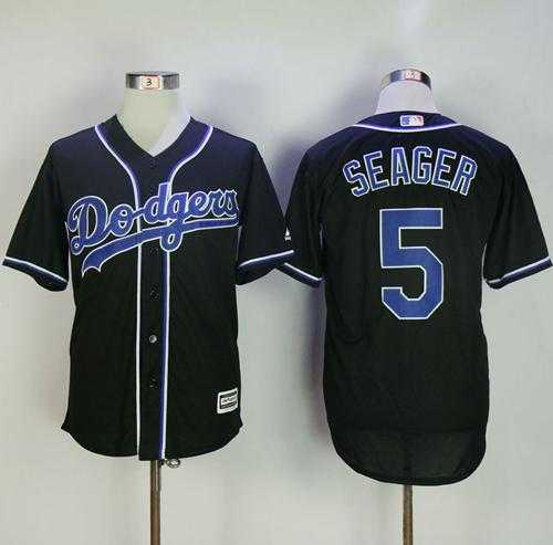 Los Angeles Dodgers #5 Corey Seager Black Fashion Stitched MLB Jersey