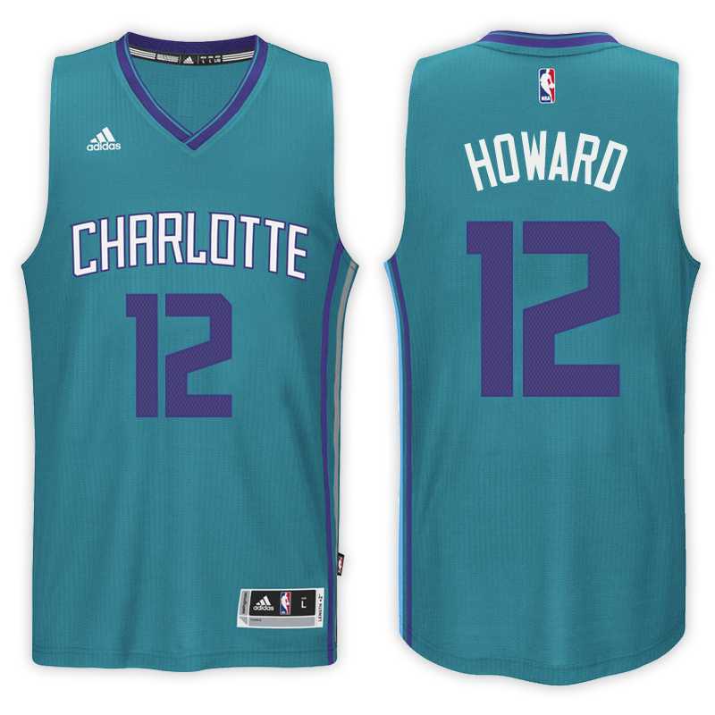 Men's Charlotte Hornets #12 Dwight Howard Swingman Road Teal Stitched NBA Jersey