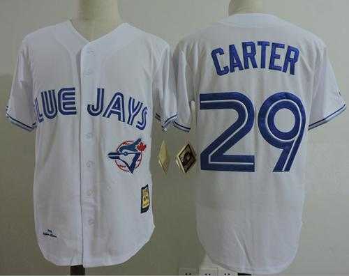 Mitchell And Ness 1993 Toronto Blue Jays #29 Joe Carter White Stitched MLB Jersey