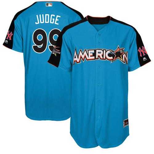 New York Yankees #99 Aaron Judge Blue 2017 All-Star American League Stitched MLB Jersey