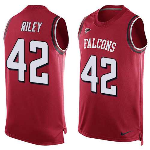 Nike Atlanta Falcons #42 Duke Riley Red Team Color Men's Stitched NFL Limited Tank Top Jersey