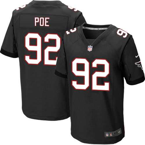 Nike Atlanta Falcons #92 Dontari Poe Black Alternate Men's Stitched NFL Elite Jersey