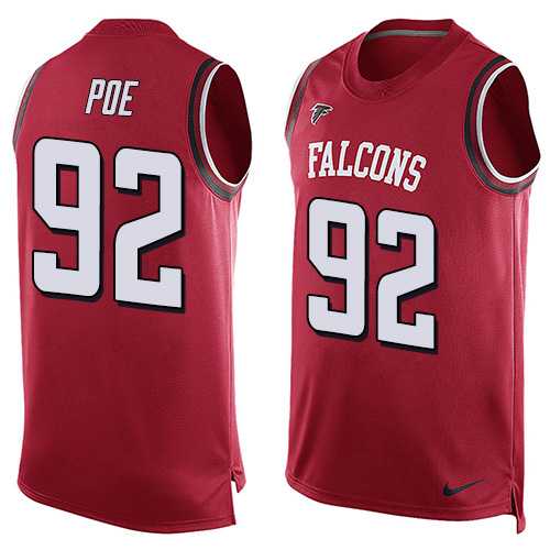 Nike Atlanta Falcons #92 Dontari Poe Red Team Color Men's Stitched NFL Limited Tank Top Jersey