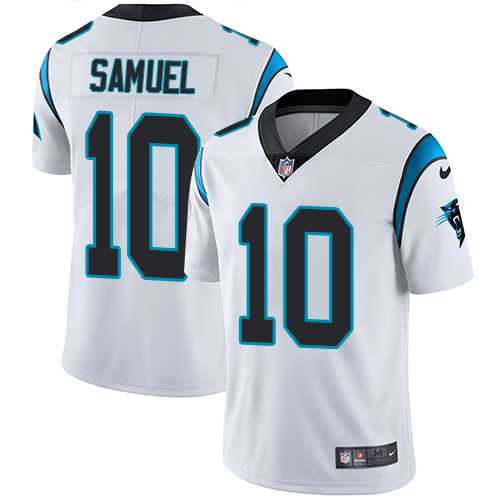 Nike Carolina Panthers #10 Curtis Samuel White Men's Stitched NFL Vapor Untouchable Limited Jersey