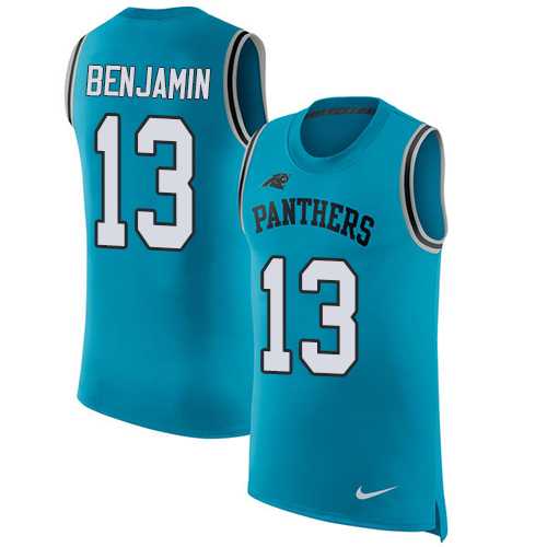Nike Carolina Panthers #13 Kelvin Benjamin Blue Alternate Men's Stitched NFL Limited Rush Tank Top Jersey