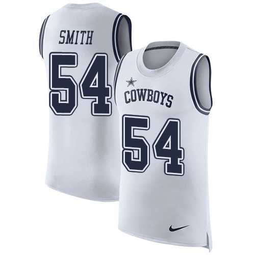 Nike Dallas Cowboys #54 Jaylon Smith White Men's Stitched NFL Limited Rush Tank Top Jersey